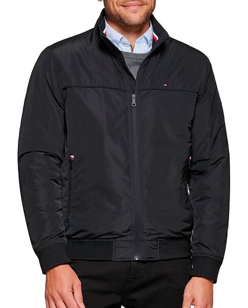 Tommy Hilfiger Chaqueta bomber negro para hombre