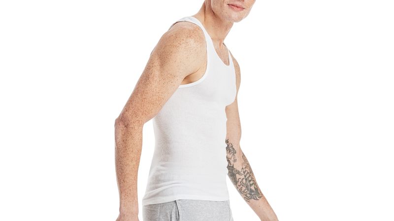 Pack de 3 camisetas interiores Hanes blancas para hombre