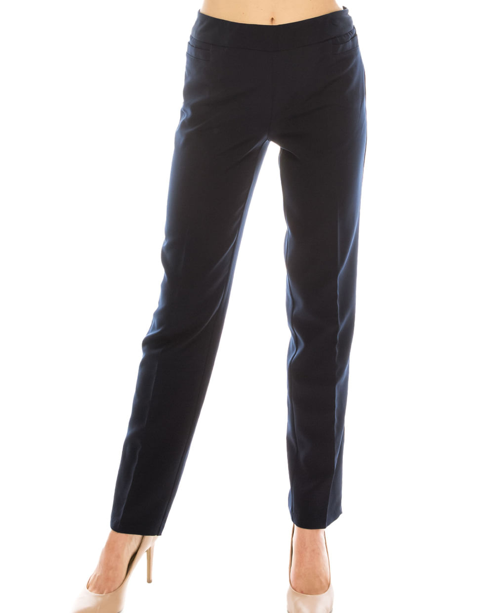 Pantalón Zac and Rachel clásico azul de cintura alta para mujer