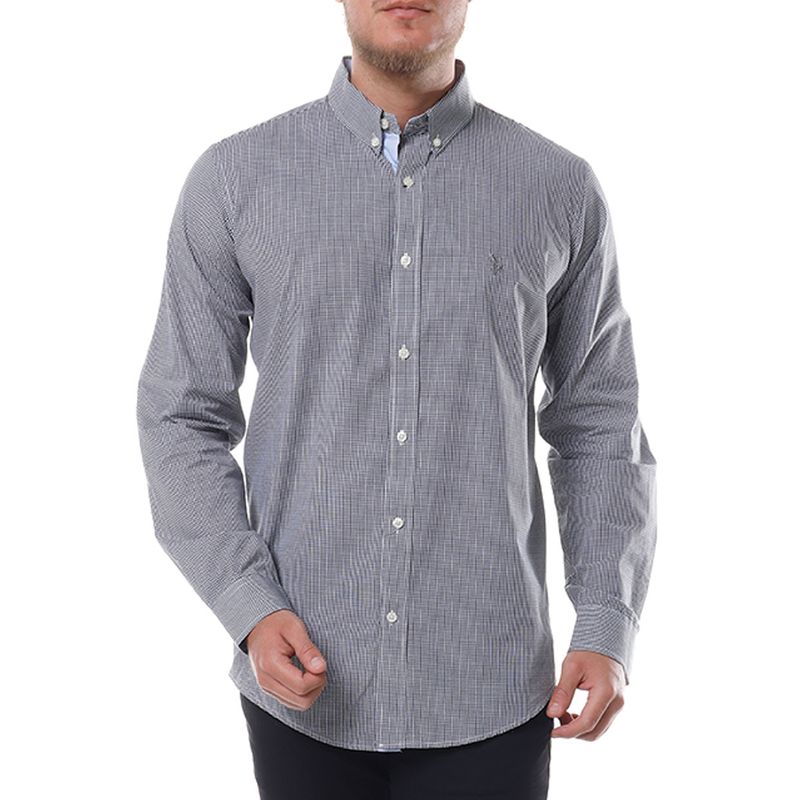 Camisa gris manga larga para hombres