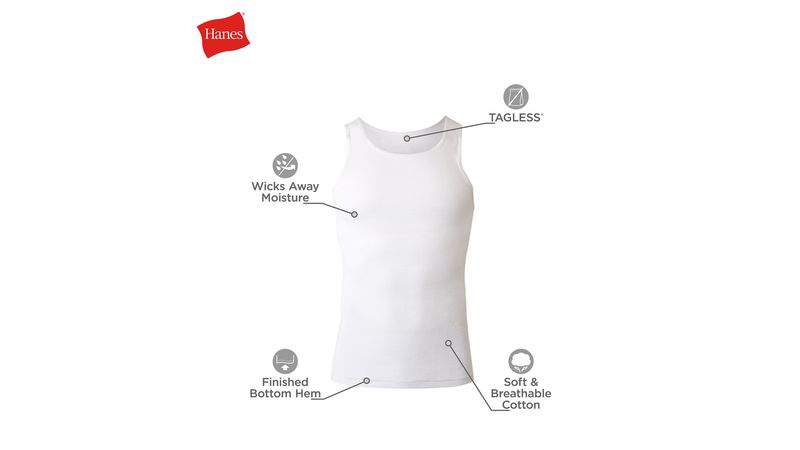 Hanes Playeras De Algodon Sin Etiqueta Pack De Camisetas