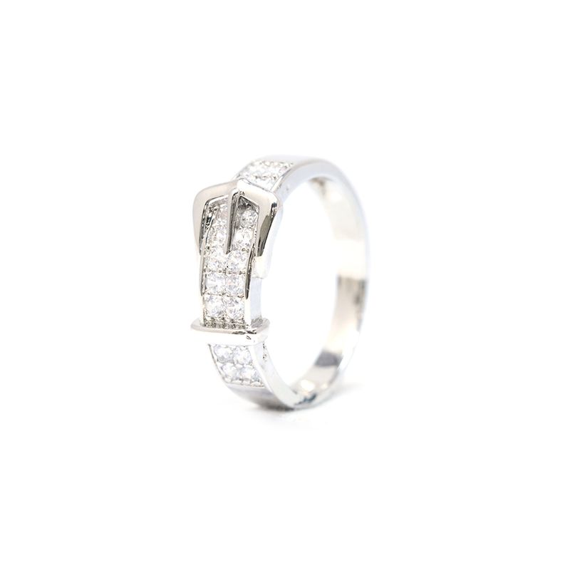 Anillo Steeltime plateado para mujer 18K en caja Siman El Salvador