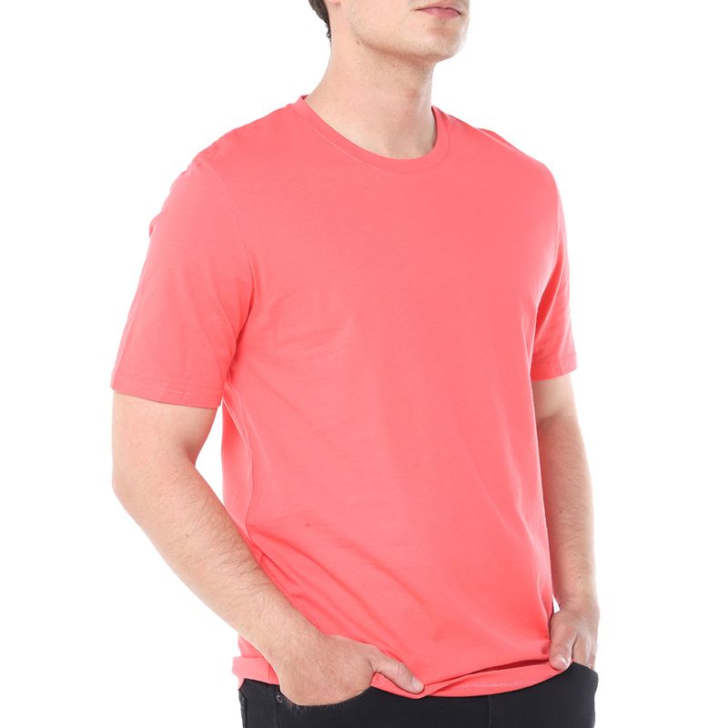 Gents Camiseta basica coral solida para hombre