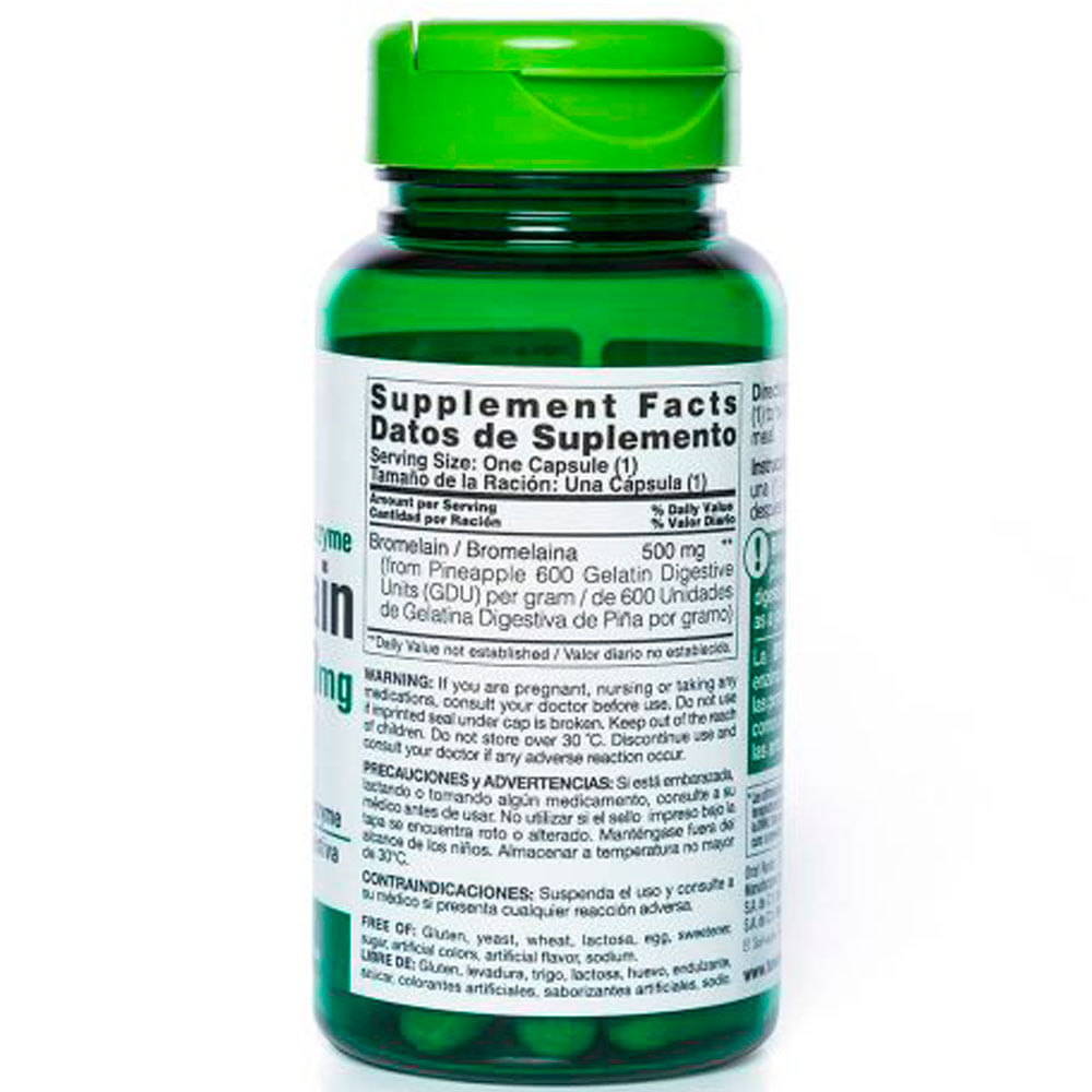 Natural Pineapple Enzyme Bromelain 500mg Siman El Salvador