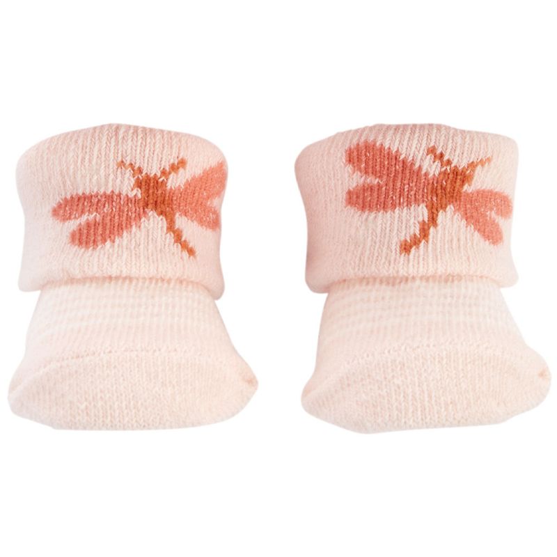 Set de 2 pares de calcetines rosado con estampado para bebé niña