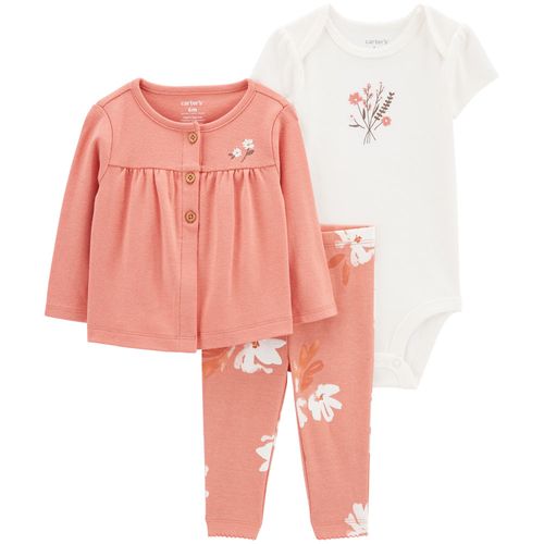 Conjunto de 3 piezas multicolor con estampado para bebé niña