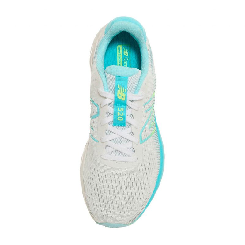 Zapato deportivo New Balance blanco celeste para mujer