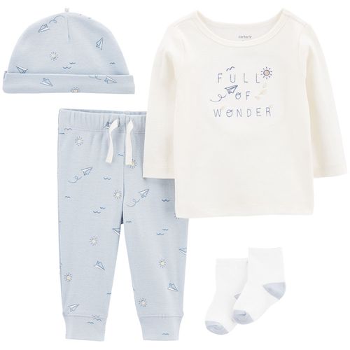 Conjunto de 4 piezas multicolor con estampado para bebé niño
