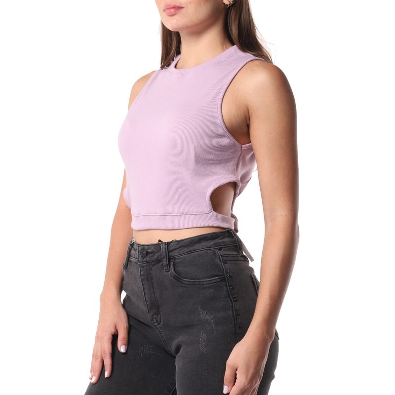 Crop Top para Mujer Lila Manga Sisa - Blow Lila – Molgoa