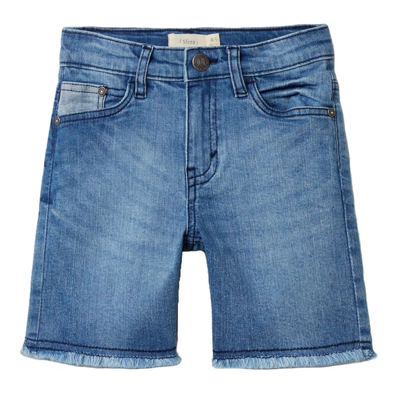 Short denim desflecado para ni o