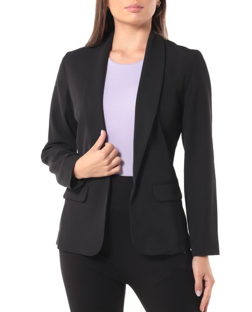 Blazer Nicolle negro manga larga para mujer