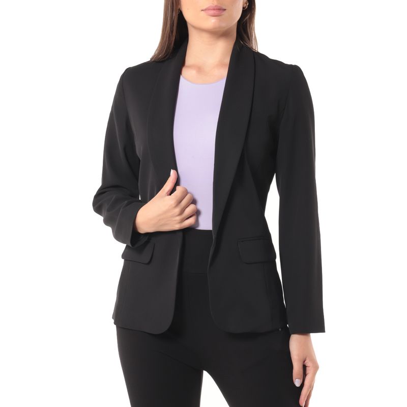 Blazer Amazon Mujer Blazer Elegante Para Mujer Negro, Manga