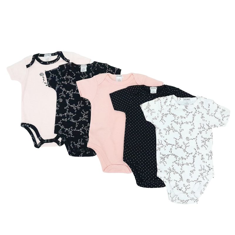 Conjunto De 3 Mamelucos Patpat Para Niña 0-24 Meses - Viscosa De Bambú, Diseños Bonitos, Colores Variados
