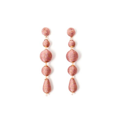 Aretes de bolas lúrex para mujer