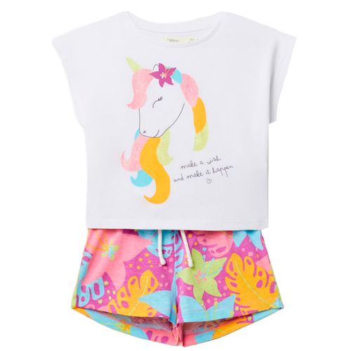 Conjunto de 2 piezas multicolor con estampado para niña