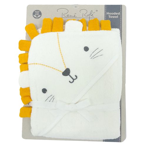 Toalla blanca con capucha para niño