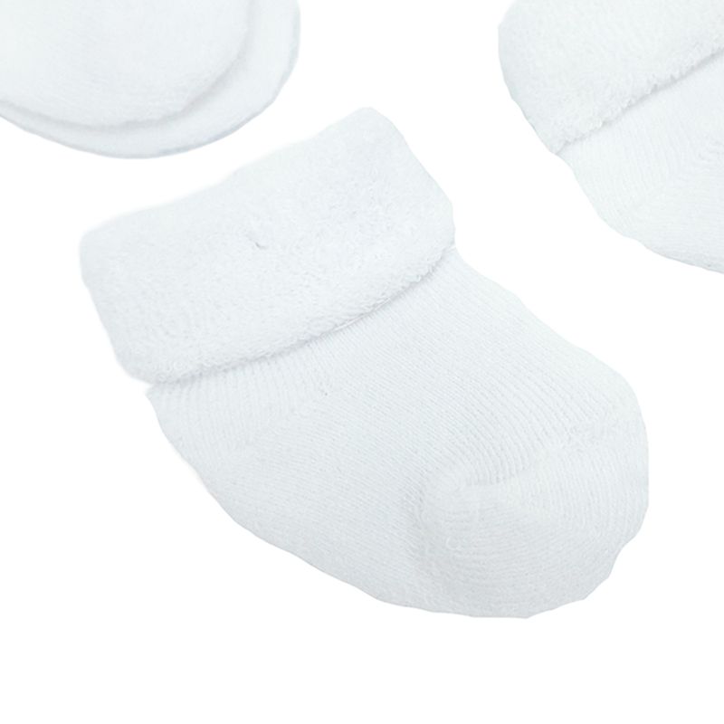 Set de 5 pares de calcetines blanco sólido para niño