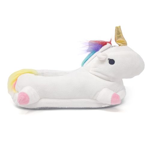 Pantufla unicornio Orange design blanco para niña