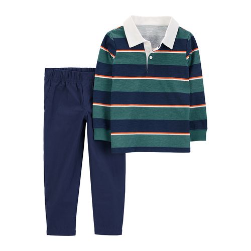 Conjunto de 2 piezas multicolor a rayas para niño