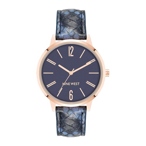 Reloj Nine West análogo cuero azul para mujer