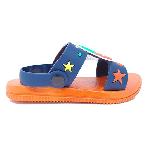 Sandalia casual galaxia Orange design multicolor para niño