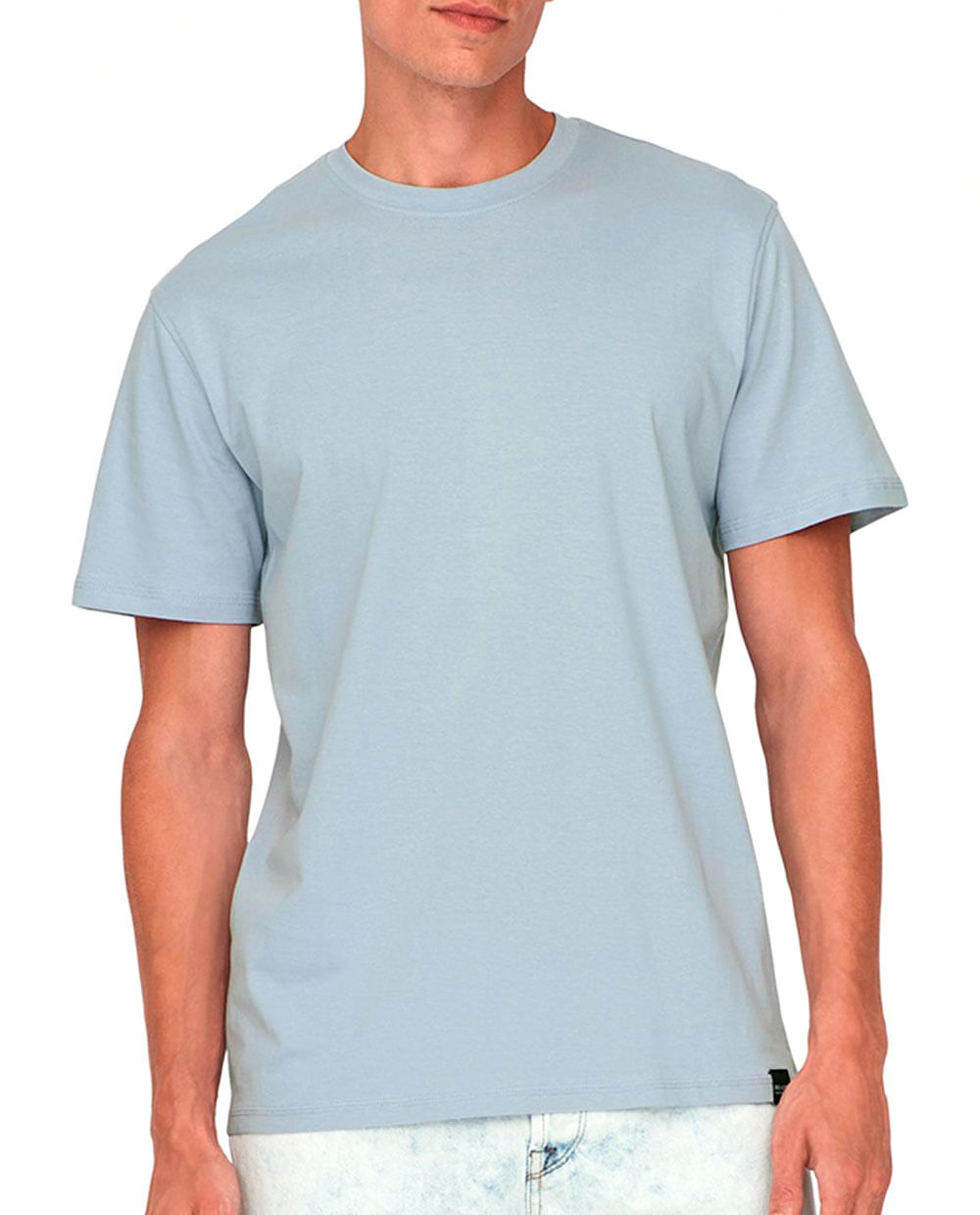 Camiseta Básica Azul Claro Para Hombre TSB002 – Delascar