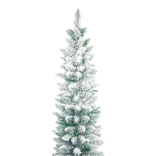 Árbol navideño nevado tipo lápiz 5 pies (150 cm) con 169 puntas