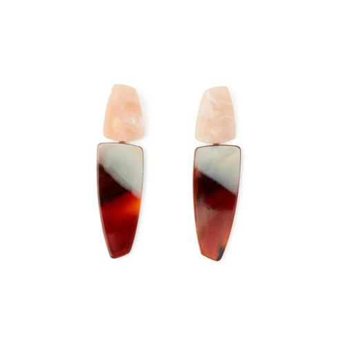 Aretes nacarados multicolor para mujer