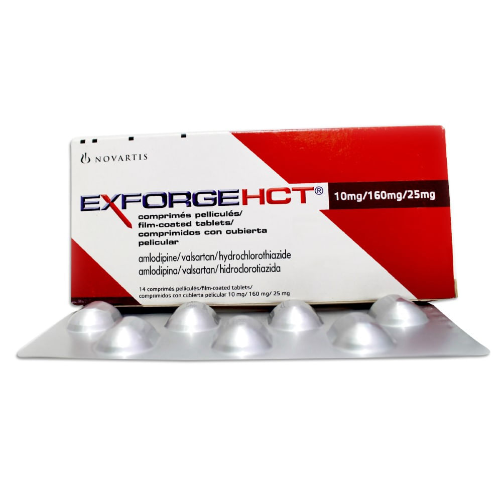 Exforge hct 10mg/160mg/25mg x 14 comprimidos - Siman El Salvador