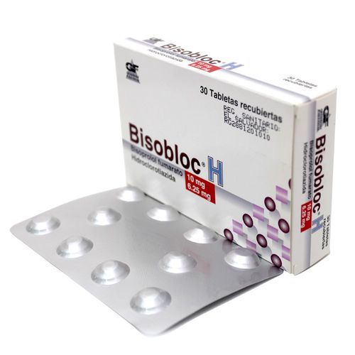 Bisobloc h 10mg/6.25 mg. X 30 tabletas