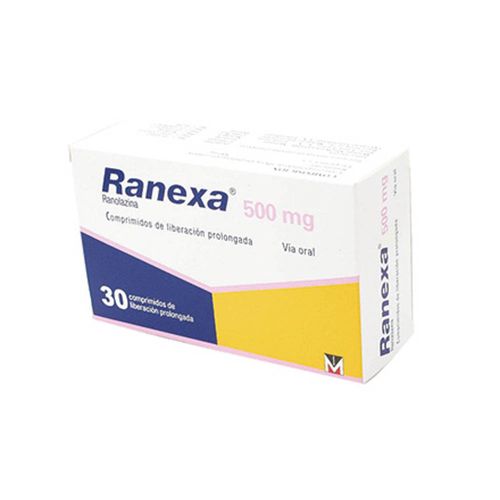 Ranexa 500mg 30 Comprimidos de Liberacion Prolongada