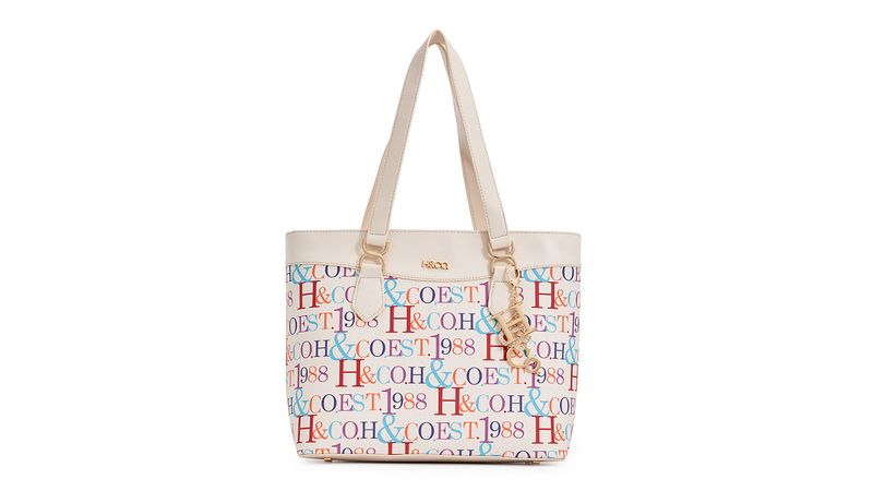 Bolso tote H&CO color beige para mujer