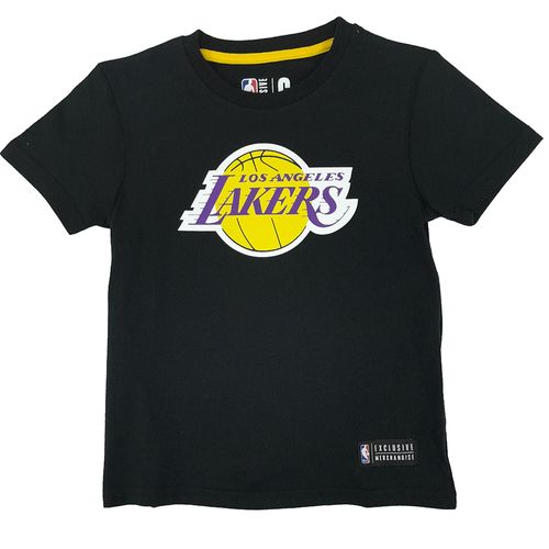 Camiseta negra con estampado del equipo NBA Los Angeles Lakers para niño