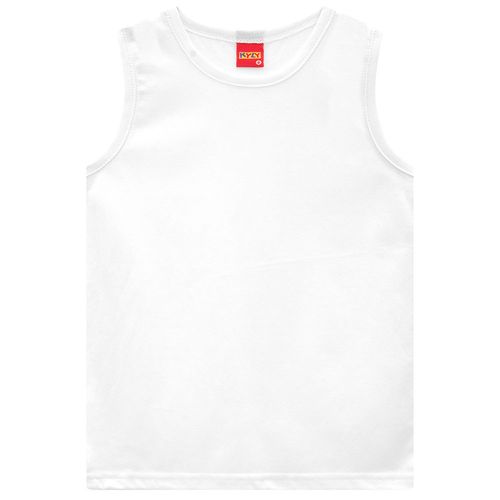 Camiseta blanca sólido para niño