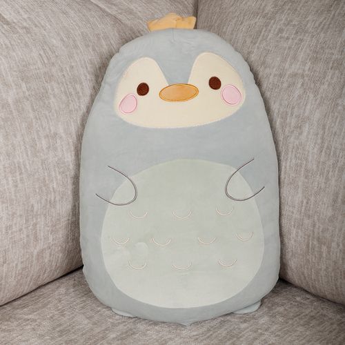 Cojín de pingüino rey celeste de algodón