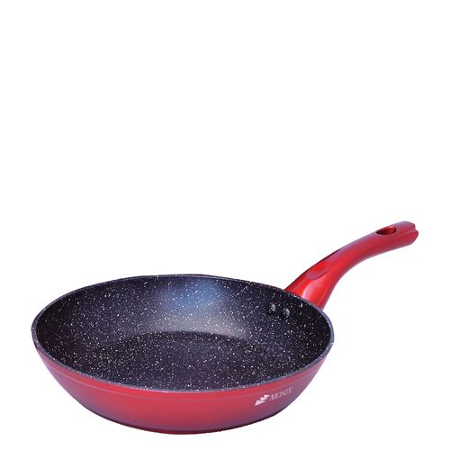 Sartén rojo metal mármol 24cm