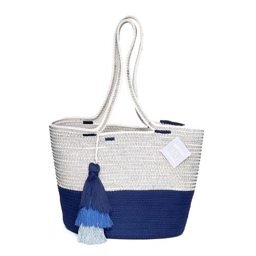 Tote natural / azul