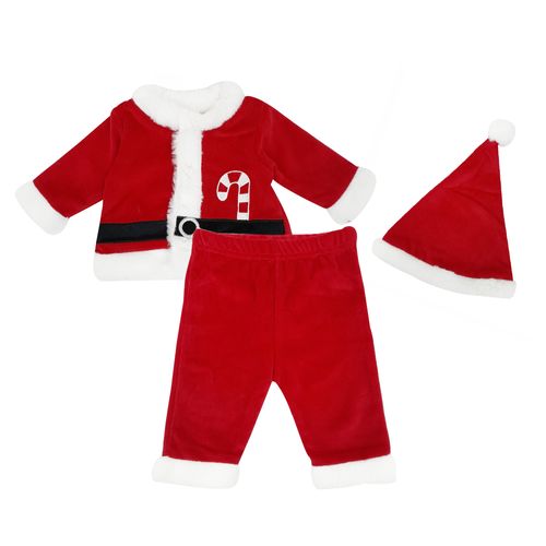 Conjunto de 3 piezas multicolor con estampado navideño para bebé niño