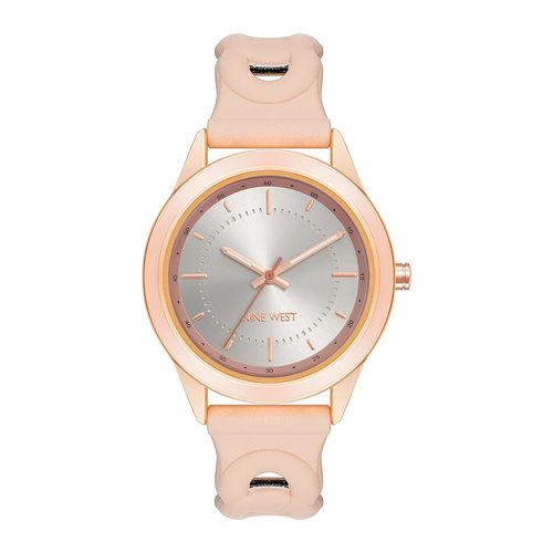 Reloj Nine West análogo cuero beige para mujer