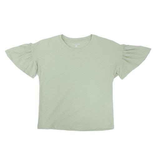 Blusa verde sólido para niña