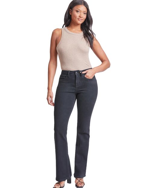 Jeans YMI bootcut negro de cintura media para mujer