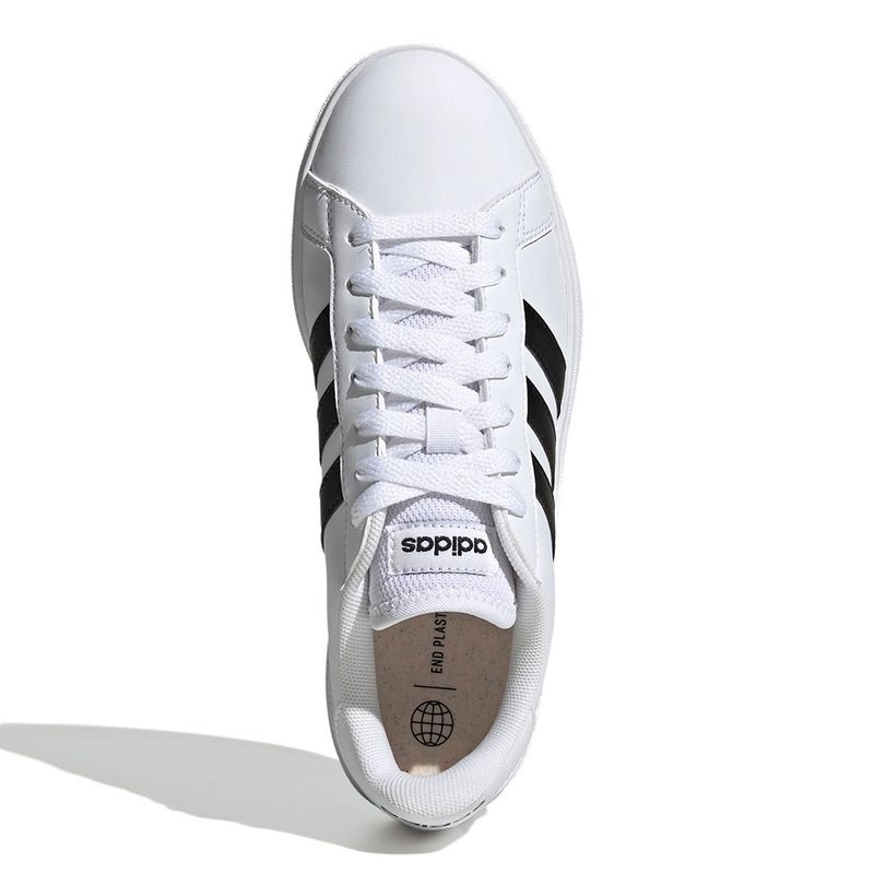 Zapato casual Adidas grand court base 2 blanco negro para mujer