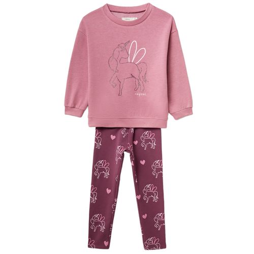 Conjunto de 2 piezas multicolor con estampado de unicornio para niña