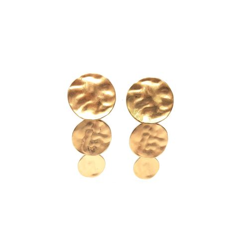 Aretes en color dorado