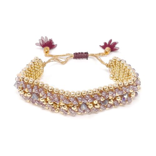 Pulsera plana color dorado