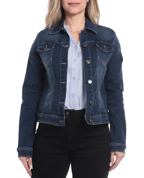 Chaqueta Baccini estilo denim lavado oscuro para mujer