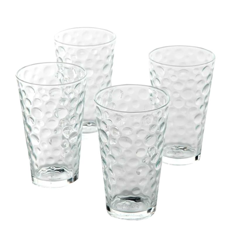 Set 4 Vasos Cristal Frase - Chambao Decoración