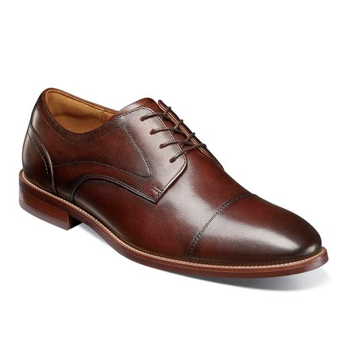 Zapato de vestir Florsheim Rucci Cap Toe Oxford café para hombre