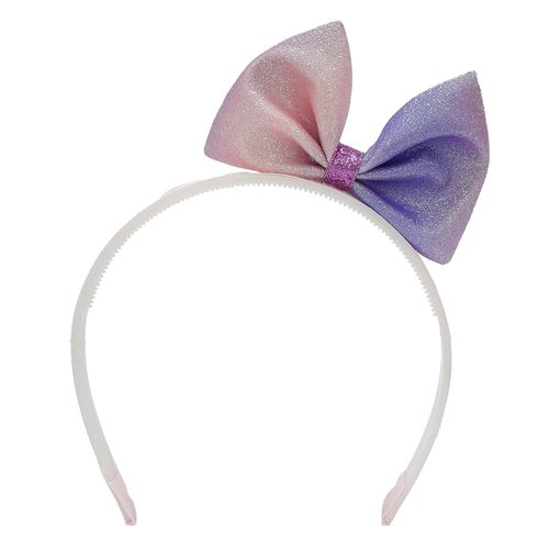 Diadema con chonga multicolor brillos para niña