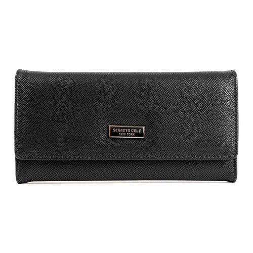 Billetera Kenneth Cole color negro para mujer